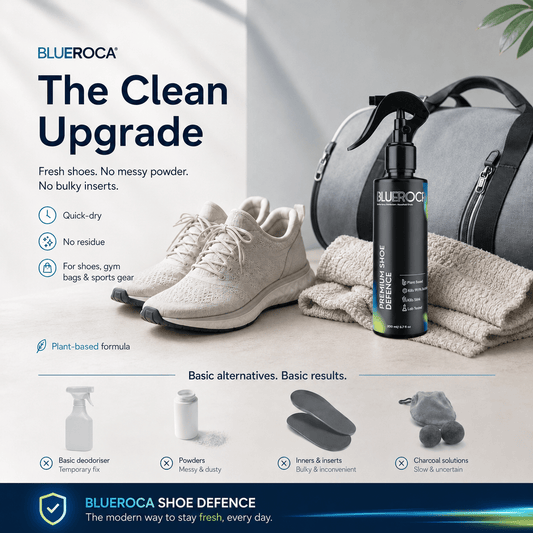 BlueRoca 2-in-1 shoe deodoriser and disinfectant for everyday footwear care