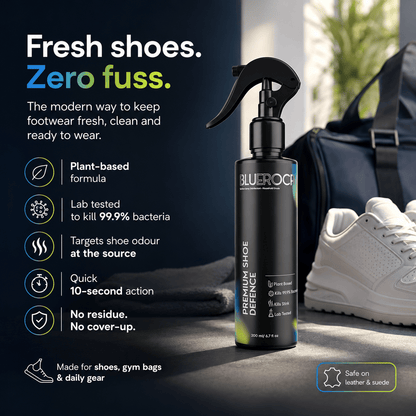 BlueRoca Shoe Defence spray for fresh, hygienic and odour-free shoes