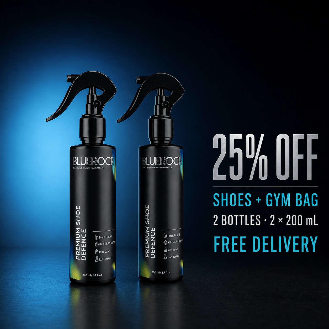 Bluecoca Shoe Defence Shoe deodoriser and Shoe disinfectant by Blueroca