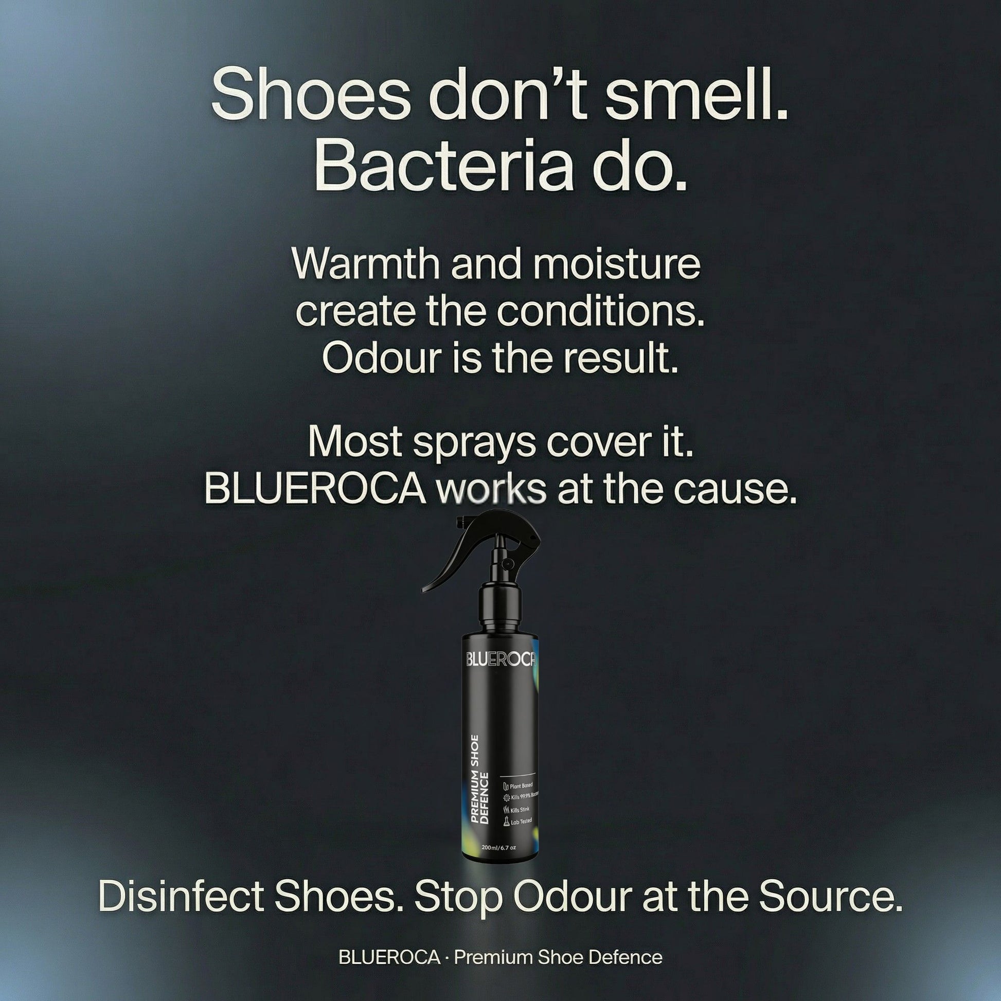 Bluecoca Shoe Defence Shoe deodoriser and Shoe disinfectant by Blueroca